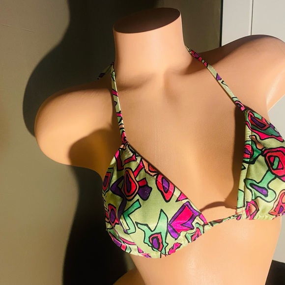 💕 SUPER SEXY PATTERNED STRIPPER STRING TOP — SIZE SMALL - Picture 8 of 8